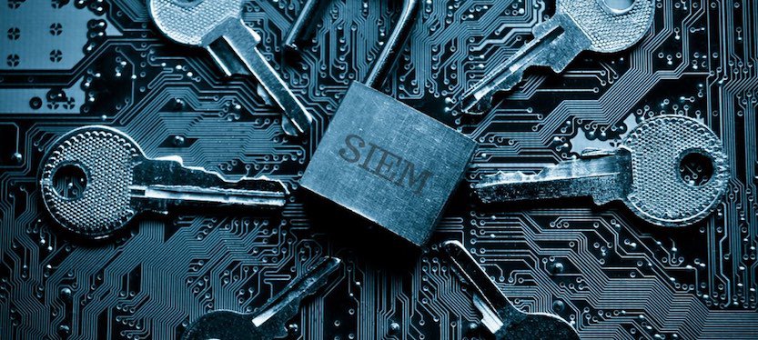 secure lock with security information event management written on it