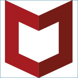 McAfee company logo.