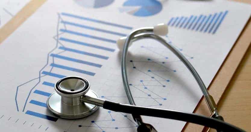 patients medical records and chart being audited