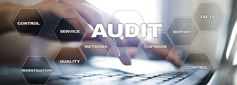 data center auditors on a computer