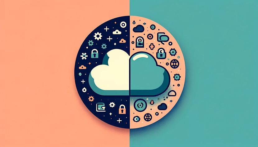 Private vs. public cloud.