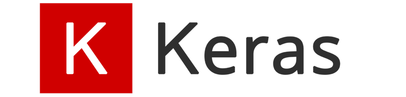 Keras logo (reviews of machine learning libraries)