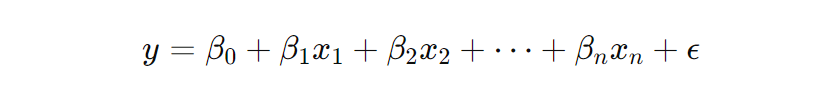 Linear regression formula