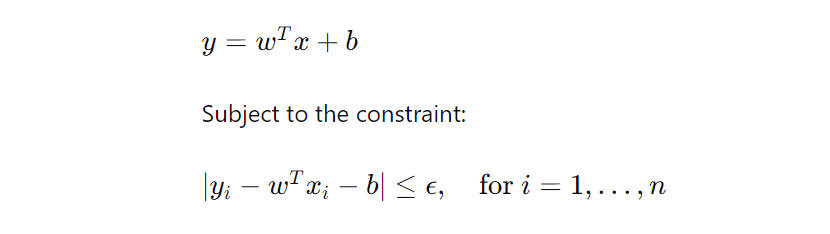 Support Vector Regression (SVR) formula