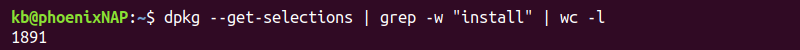 dpkg installed packages count