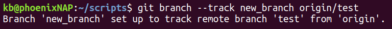 git branch tracking remote