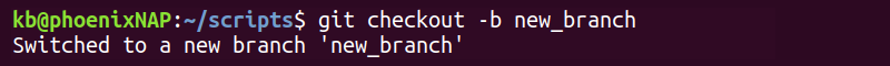 git checkout -b new branch