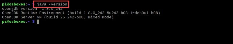 How to check installed java version on Raspberry Pi.
