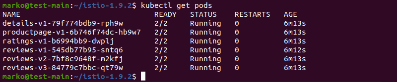 Checking active pods using kubectl