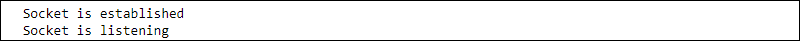Output socket status for first part of the code