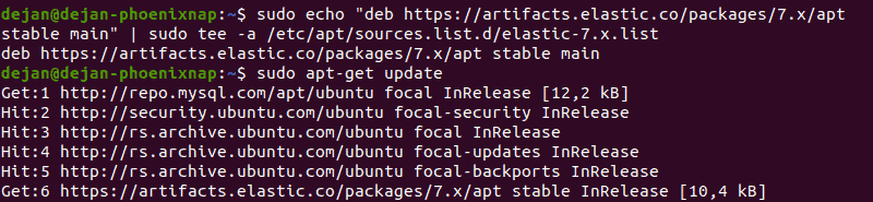 Add elastic repository to your system's repository list.