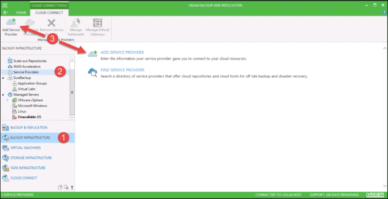 add phoenixnap as service provider to veeam