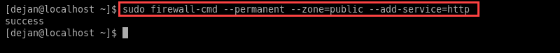 command to change firewall for Apache traffic