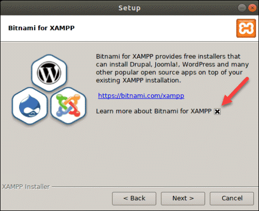 install sponsored applications on top of the XAMPP installation