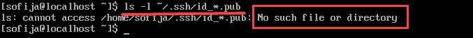 no such directory or ssh key found