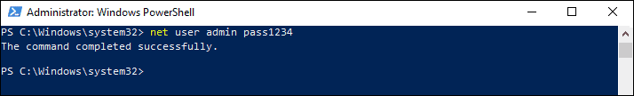 Changing Windows password in PowerShell