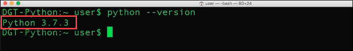 check python version macos
