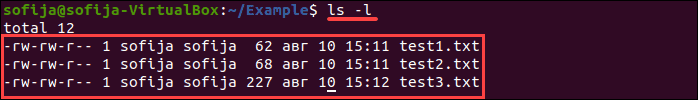 Check file permission of all files in directory.