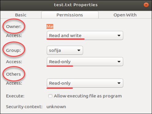 check file permission ubuntu
