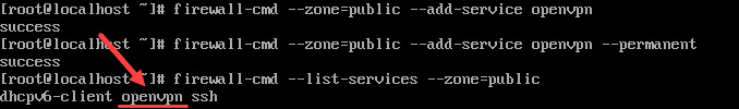 Check firewalld services.
