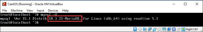 check mariadb version