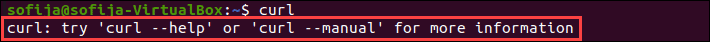 Check whether you have Curl on Ubuntu 20.04.