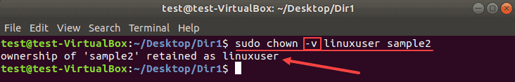 Specify chown process details with this command.