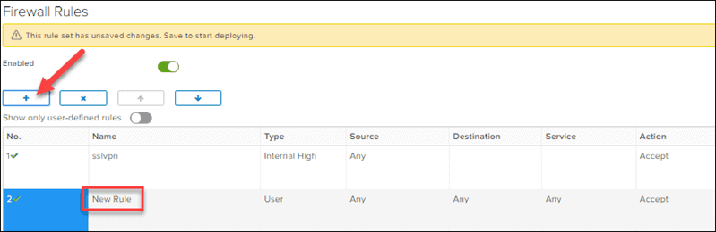 create a new firewall rule in vcloud director