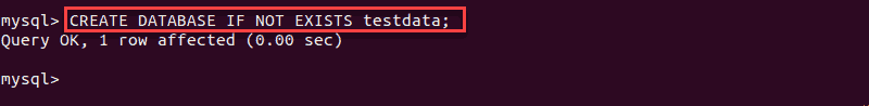 Creating a MySQL database from terminal