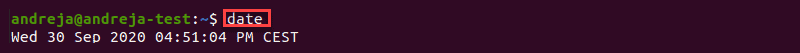Date command in linux
