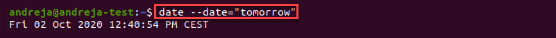 Tomorrow's date format in linux