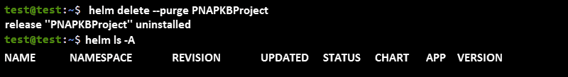 Deleting a Helm release