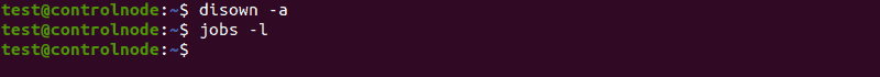 Remove all jobs using disown command in Linux