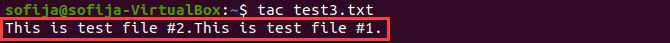 Display contents of file in reverse order.