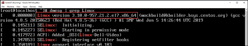dmesg command