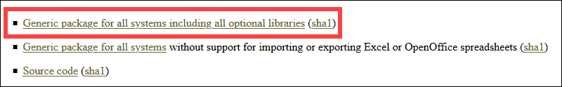 Select generic SQL Workbench package from official website.