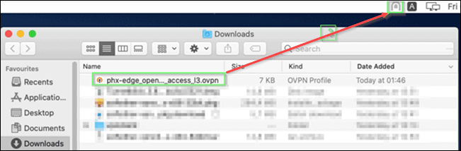 Drag and drop the configuration file to Tunnelblick.