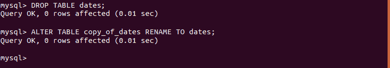 removal of duplicate MySQL rows by copying a table and dropping the source