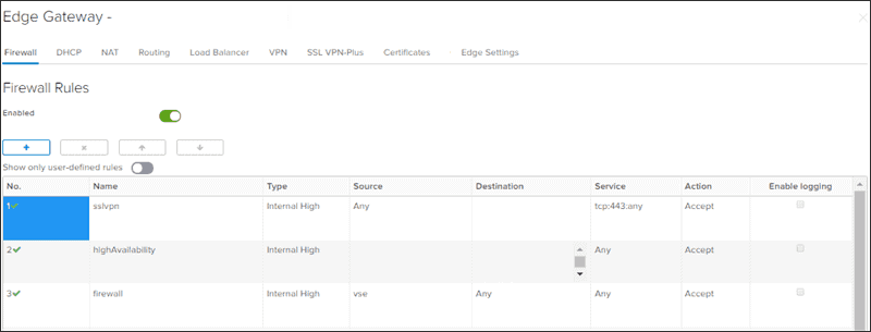 edge gateway firewall rules