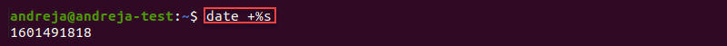 Epoch seconds in linux