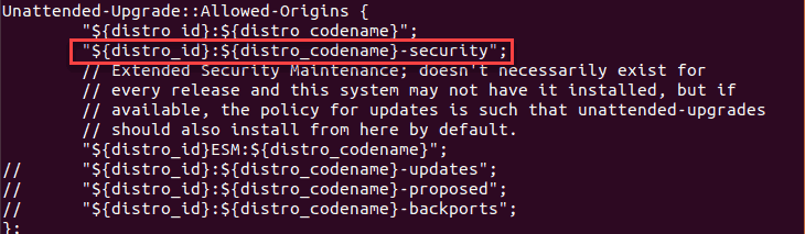 example of the configuration file