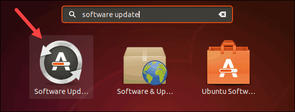 Find software updater on Ubuntu, using GUI.