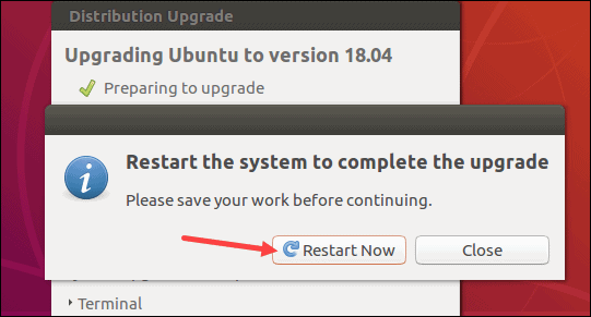 Finish Ubuntu 18.04 upgrade.