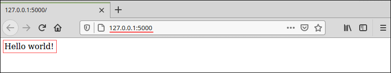 Flask app running on local server