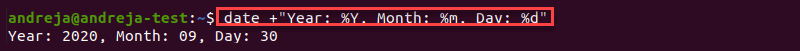Format the current date