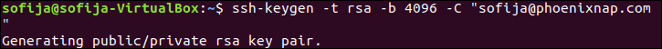 How to generate SSH key pair.