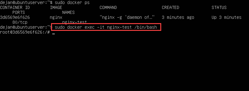 run commands on a specific docker image