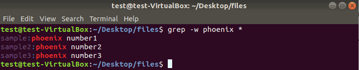 example of grep print lines with whole word matches