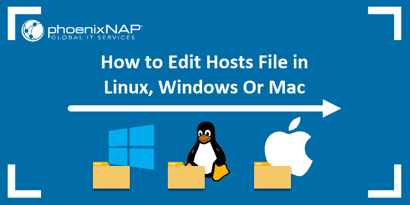 How to edit hosts file in Linux, Windows or Mac.