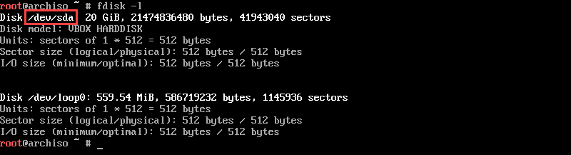 Find the name of the disk you want to partition